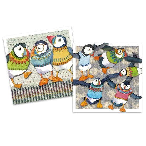 Emma Ball Woolly Puffins Mini Cards (Pack of 10)