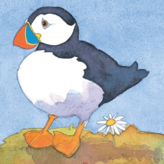 Emma Ball Playful Puffin Fridge Magnet