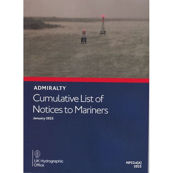 Admiralty NP234(A) Cumulative List of Notices to Mariners - January 2025