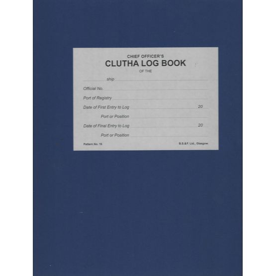 Clutha Logbook No 16 Chief Captain ( 6 mths)