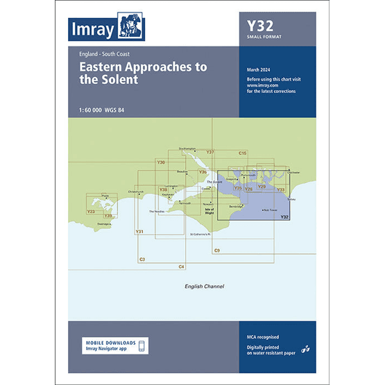 Imray Chart Y32: Eastern Approaches to the Solent