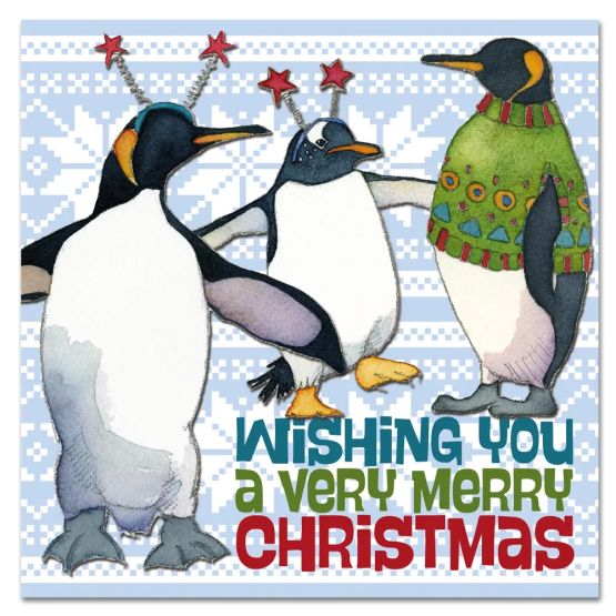 Emma Ball Penguins in Pullovers Christmas Cards (Pack of 6)