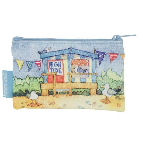 Emma Ball Beach Huts Zipper Purse