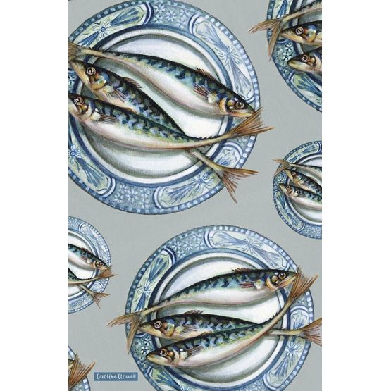 Emma Ball Plated Mackerel Tea Towel