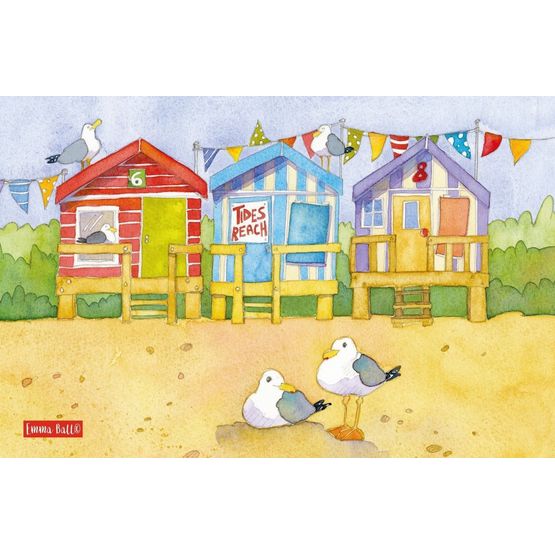 Emma Ball A Day at the Seaside Tea Towel