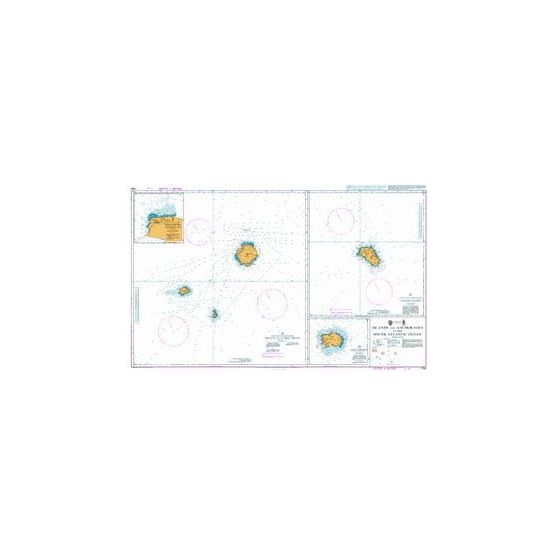 1769 Islands and Anchorages in the South Atlantic Ocean Admiralty Chart