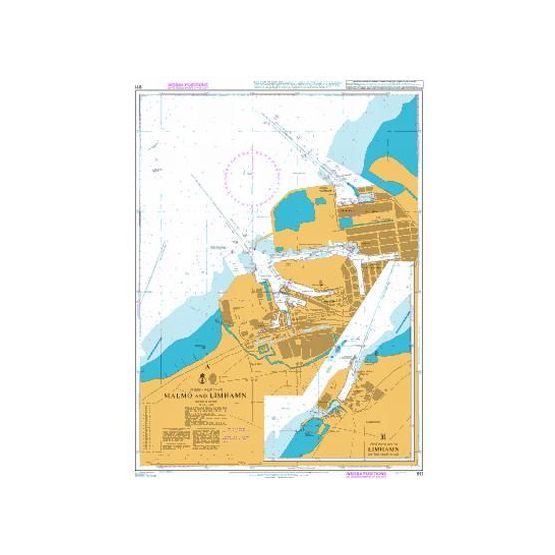 911 Malmo and Limhamn Admiralty Chart