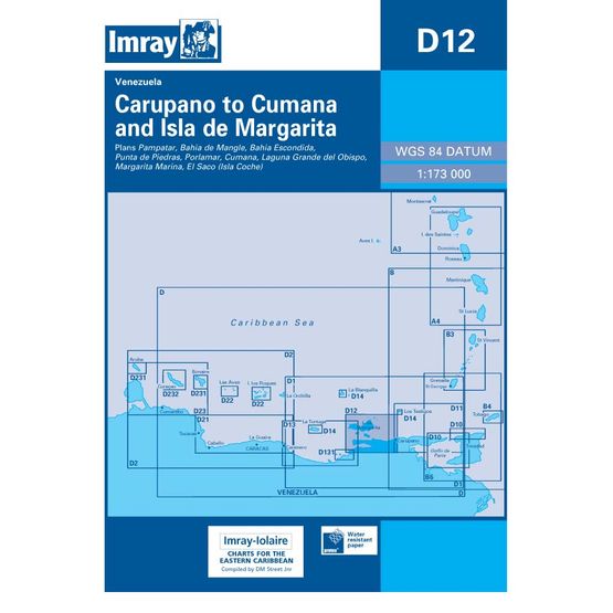 Imray Chart D12: Carupano to Cumana &amp; Isla de Margarita