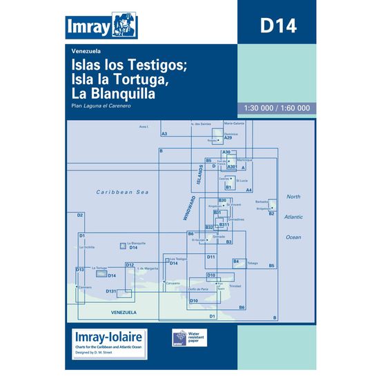 Imray Chart D14: Islas los Testigos, Tortuga, La Blanquilla