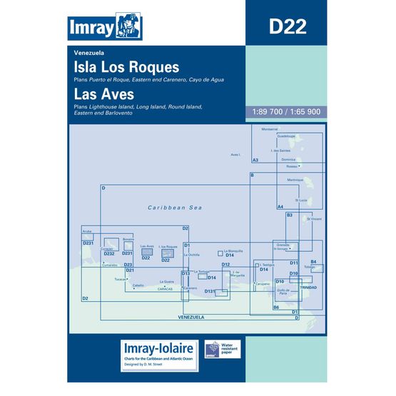 Imray Chart D22: Isla los Roques &amp; Isla de Aves