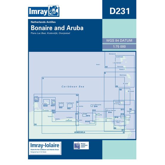 Imray Chart D231: Bonaire and Aruba