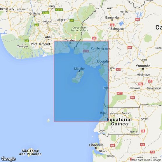 1387 Calibar to Barta inc. Isla De Bioko Admiralty Chart