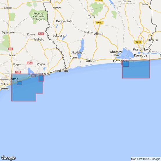 1392 Africa--West Coast, Ports and Anchorages in Togo and Benin Admiralty Chart