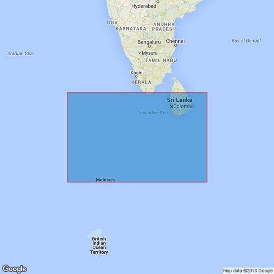 709 Maldives to Sri Lanka Admiralty Chart