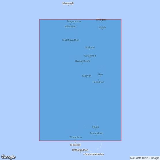 1012 North Huvadhoo Atoll to Mulaku Atoll Admiralty Chart