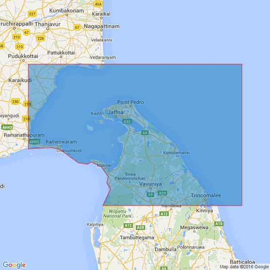 1584 Trincomalee to Point Calimere Admiralty Chart