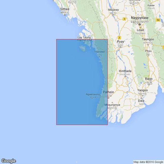 818 Mun Aung Island to Bassein River Admiralty Chart