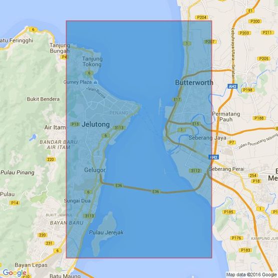 3732 Pinang Harbour Admiralty Chart