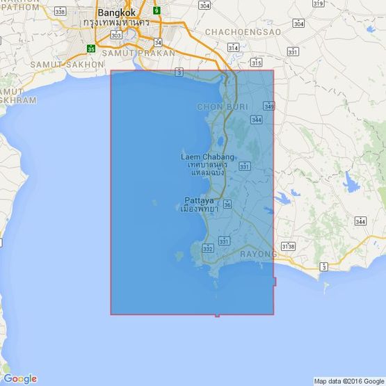 1046 Outer Approaches to Ports from Krung Thep to Map Ta Phut Admiralty Chart