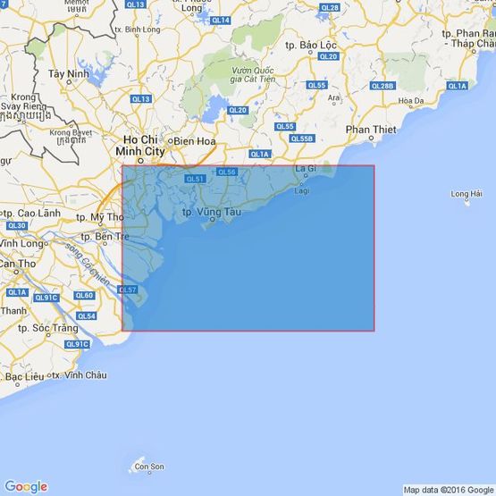 1261 Approaches to Song Sai Gon Admiralty Chart