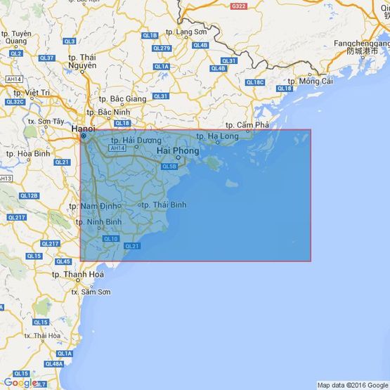 1965 Cua Lac Giang to Iles Kao Tao including the Delta of the Song Ca Admiralty Chart