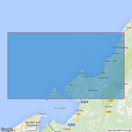 2111 Labuan to Kota Kinabalu Admiralty Chart
