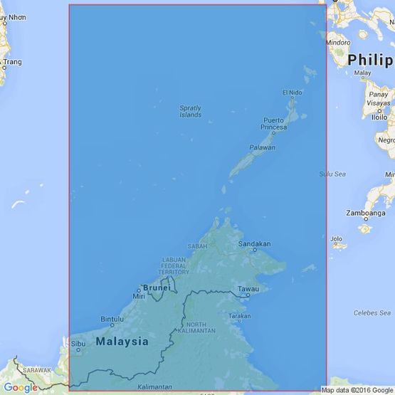 3483 Mindoro Strait to Luconia Shoals including Selat Makasar Admiralty Chart