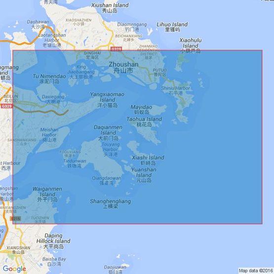 1126 Luojia Shan to Xiangshan Gang Admiralty Chart