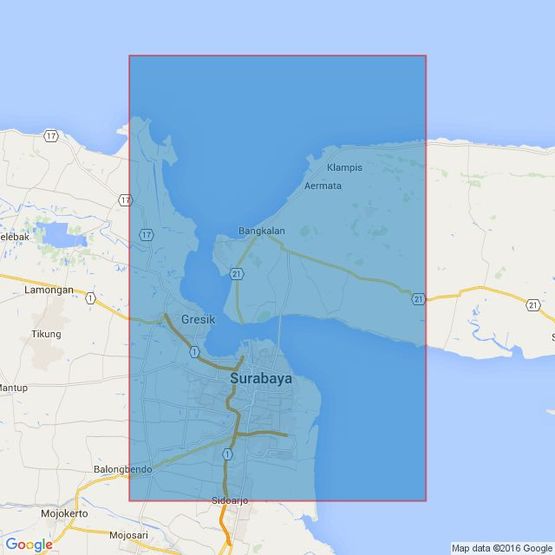 975 Approaches to Surabaya Admiralty Chart