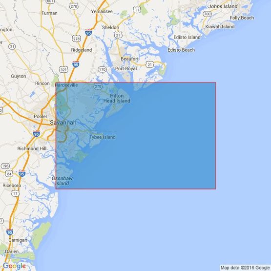 2801 Outer Approaches to Port Royal Sound and Savannah River Admiralty Chart