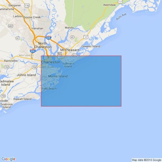 2806 Inner Approaches to Charleston Harbor Admiralty Chart