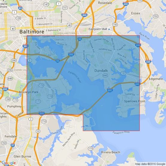 2850 Approaches to Baltimore Admiralty Chart