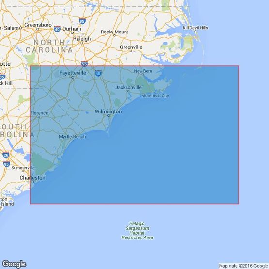 2864 Cape Hatteras to Cape Romain Admiralty Chart