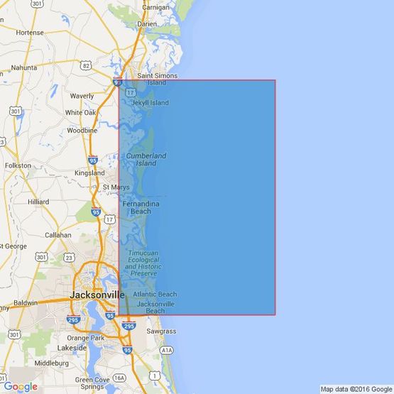 3691 Outer Approaches to Brunswick- Fernandina and Jacksonville Admiralty Chart