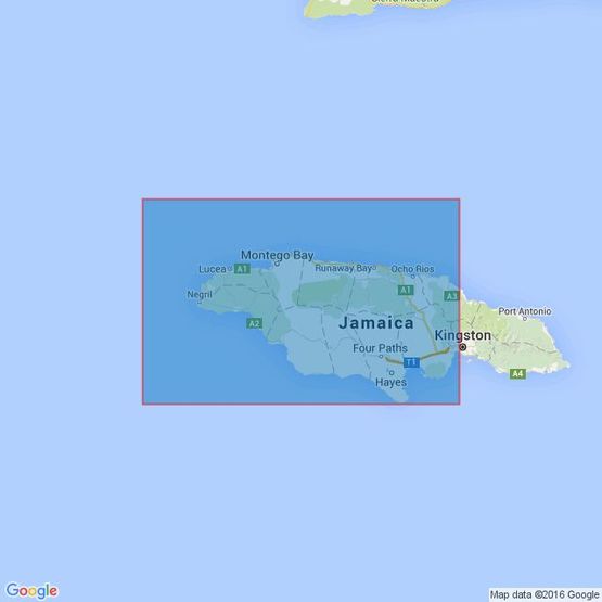 256 Western Approaches to Jamaica Admiralty Chart