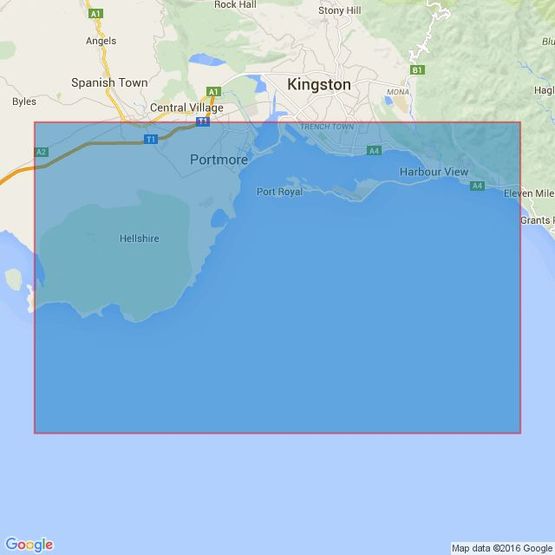 456 Approaches to Kingston Harbour Admiralty Chart