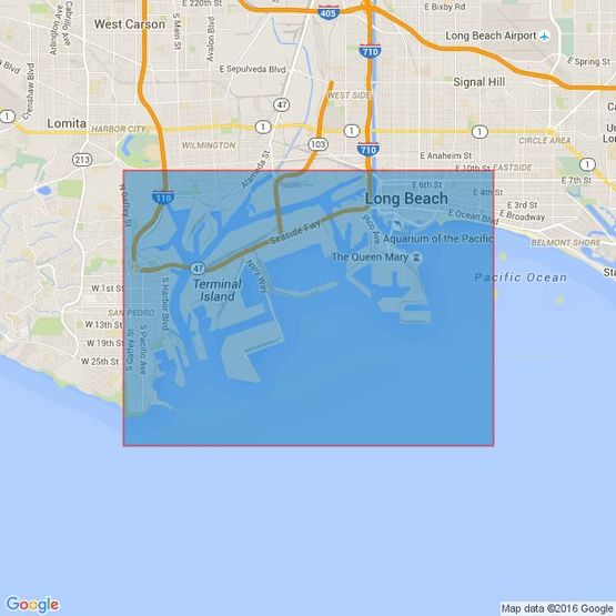 1081 United States - West Coast, California, Los Angeles and Long Beach Harbors Admiralty Chart