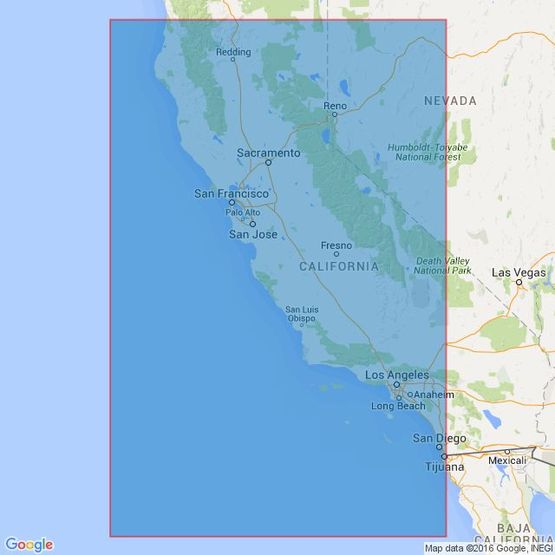 2530 San Diego Bay to Cape Mendocino Admiralty Chart
