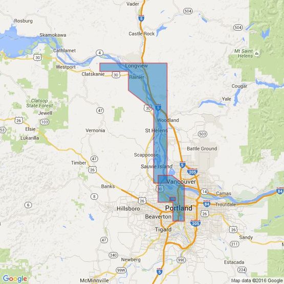 2849 Columbia RiverLord Island to Vancouver and Portland Admiralty Chart