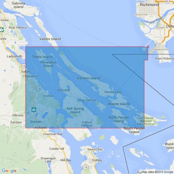 4955 North Pender Island to Thetis Island Admiralty Chart